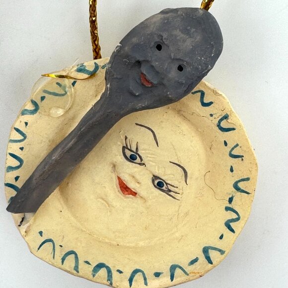 Kurt Adler Hey Diddle Diddle Storybook Ornament Vintage 1995 Cat Fiddle Moon Cow - Picture 6 of 13